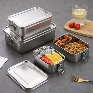 304 Stainless Steel >3 Compartments Cute Heatable Leak-Proof Microwave-Safe Bento <b>Box</b> Plastic Lid Grade Thermos <b>Lunch</b> <b>Box</b> - Product Image 1
