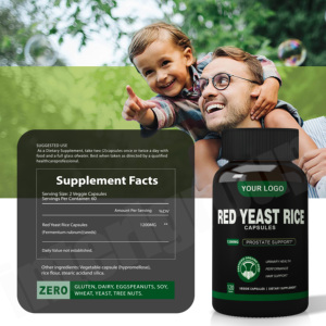 Supplément de marque privée 1000mg capsules dures d'extrait de levure de riz rouge pour la santé cardiaque - Product Image 3