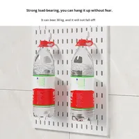 Crochets de panneau perforé en plastique sans perçage, crochets muraux polyvalents universels pour entrée, panneau perforé multifonctionnel