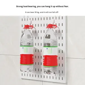 Panneau mural en plastique pour entrée, montage mural sans perçage, crochet universel multifonctionnel, panneau mural multifonctionnel - Product Image 3