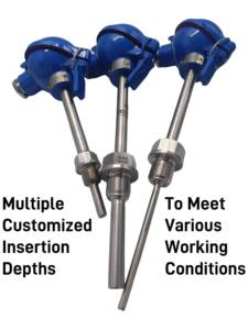 مستشعر درجة حرارة KLZD KZW-230 قابل للتخصيص من نوع RTD/ثنائي المزدوجة الحرارية بنظام ثلاثي الأسلاك، نطاق من -50 إلى 500 درجة مئوية، تصنيع حسب الطلب، من الفولاذ المقاوم للصدأ بدرجة حماية IP55 - Product Image 5