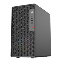 Wholesale Black M-ATX Office Case Desktop PC Case Mid Tower Aluminum Office Computer Casing PC Chassis Micro ATX Computer Case