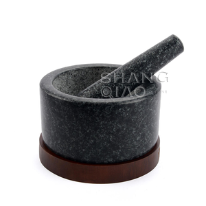 Juego de Molinillo de Hierbas y Triturador de Pastillas, Molcajete Resistente para <span class=keywords><strong>Guacamole</strong></span>, Mortero y Maja de Granito - Product Image 2