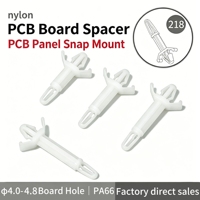 Entretoise de support de circuit imprimé en nylon PA66, double fixation par enfoncement, entretoise à clipser, trou de 4 mm, isolation plastique, support de carte de circuit imprimé, blanc, 3 mm-19 mm, RoHS