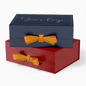 Boîte cadeau en papier pliable d'emballage de luxe magnétique magnétique personnalisé pour les entreprises