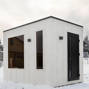 Горячая распродажа, уличная сауна из плотной древесины, 4 комнаты для сауны - Product Image 5