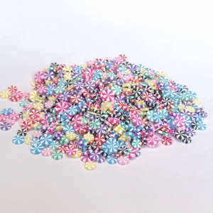 Vente en gros de 5mm d'argile polymère colorée bonbons à la menthe poivrée argile molle chaude arrose <span class=keywords><strong>dessert</strong></span> de noël pour Nail Art Slime Charms - Product Image 4