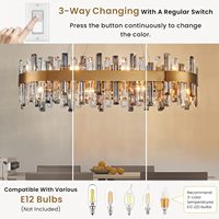 Lampes suspendues modernes Asfour Or Cristal K9 Pièces de lustre Éclairage Plafond Lustres de luxe en cristal