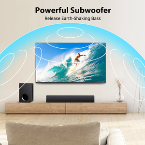 Barres de son pour téléviseur avec caisson de basses 2.1, son profond, petite barre de son, haut-parleur de moniteur, système de son surround pour cinéma maison - Product Image 6