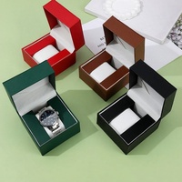 Boîte à montres octogonale en cuir PU avec coussin, étui de luxe pour montres, emballage cadeau pour hommes et femmes, vente en gros