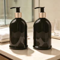 Bouteille ovale plate en PET 250 ml, goulot 24 mm, vide, pour savon liquide, gel douche, produits ménagers et cosmétiques