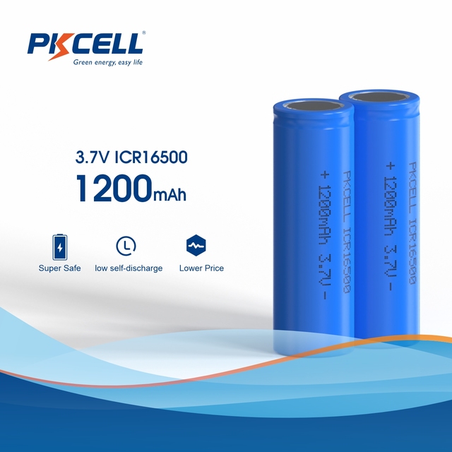 Lithium Battery Pack 16500 3.7V 1200mAh 5C Lithium Li Ion Rechargeable Battery High Rate Battery
