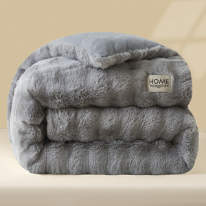 Lớp Một Đứa Trẻ Ấm Dày Sữa Sợi Trần Ngủ Chăn Chèn Duy Nhất Đôi Mùa Đông Chăn Thỏ Sang Trọng Chăn - Product Image 1