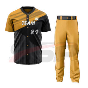 Haute qualité en gros Baseball Softball Jersey ensembles respirant antibactérien grande taille uniformes 100% Polyester séchage rapide - Product Image 2