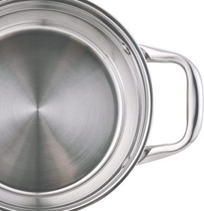 Juego de Ollas Clásico de Acero Inoxidable Triple 304, Moderno y Saludable, con Tapa de Vidrio, Apto para <span class=keywords><strong>Inducción</strong></span>, para Cocina, Hogar y Exteriores - Product Image 5