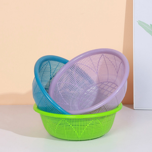 Panier de cuisine rond en plastique pour le riz, les fruits et les légumes, les passoires et les passoires - Product Image 5