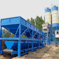 Centrale à béton autochargeante compacte HZS120 120m³/h avec mélangeur JS1500 1500L et système de dosage PLD3200, moteur électrique