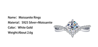Bague de fiançailles en moissanite rose pour femmes, fabrication sur mesure en argent sterling 925, coupe ronde, 1 carat, VVS GRA, bijoux en moissanite colorée