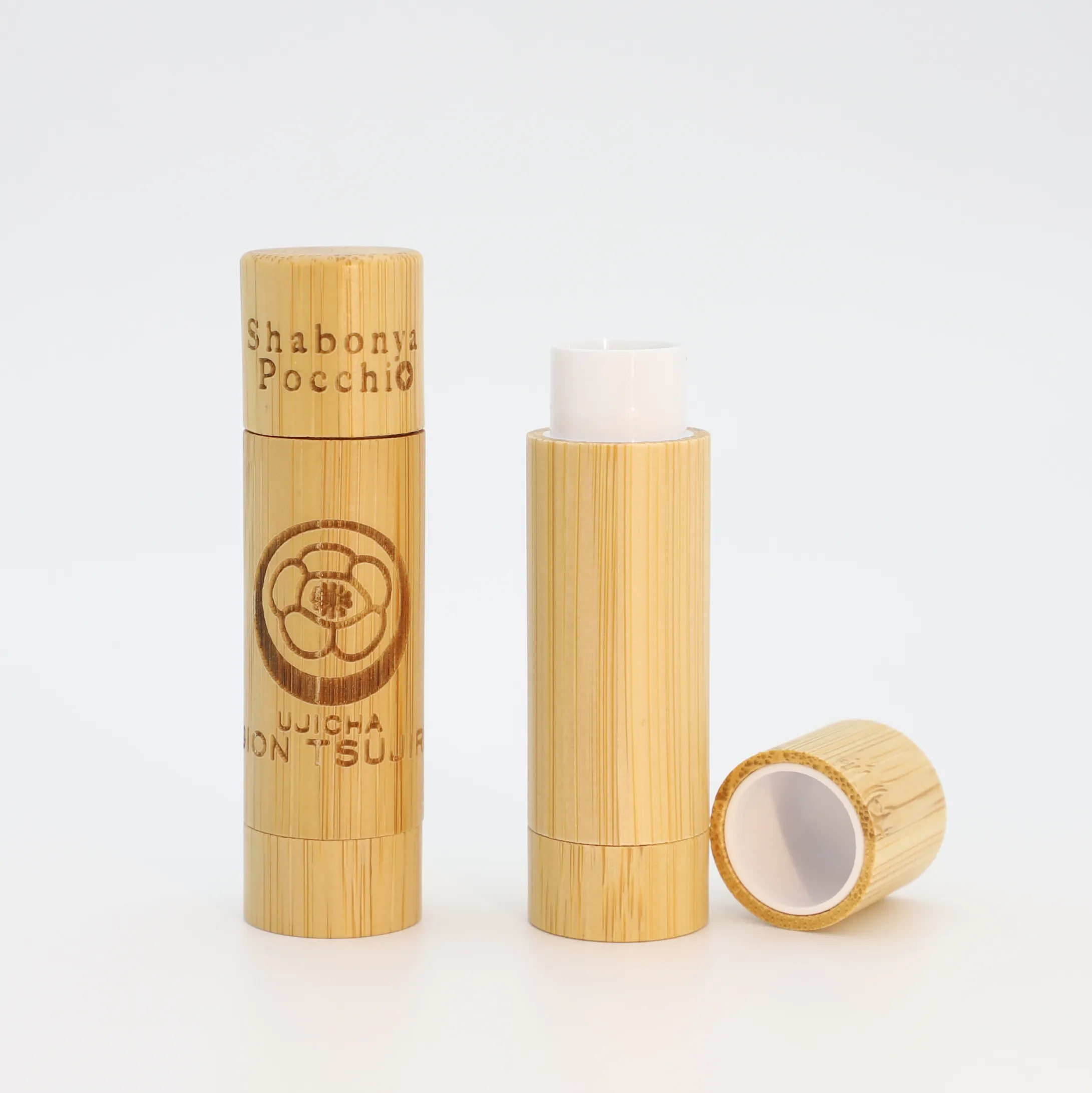 Eco Friendly 5g Custom bambù cosmetico contenitore di imballaggio vuoto balsamo per le labbra tubi