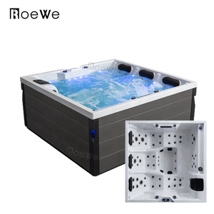 Bañera al aire libre con panel de control de marca, spa de hidromasaje al aire libre, bañera de hidromasaje acrílica - Product Image 1