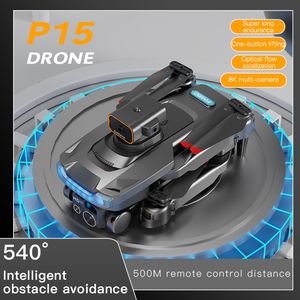 Dron P15 4K/8K GPS sin escobillas con evitación de obstáculos, fotografía aérea HD, cámara dual, vuelo estacionario en interiores, cuadricóptero RC - Product Image 4
