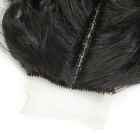 Rambut Sintetis Jerry Curl Dalam Bentuk Bundel Dengan Closure, Tahan Panas, Ekstensi Rambut Gelombang Air Alami