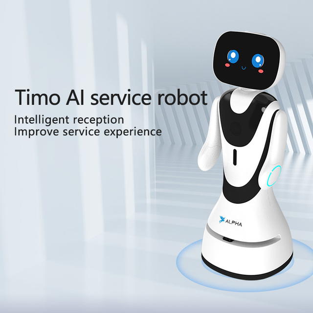 AI Service Reception Robot with Touch Screen and Voice Assistant