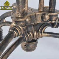 Socle de table vintage en fonte de bronze antique à 3 pieds, piédestal décoratif pour mobilier de café, bistrot, restaurant