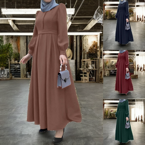 Abaya pour femmes grande taille, manches longues, polyester respirant, mariage, toutes saisons, coupe ample - Product Image 2