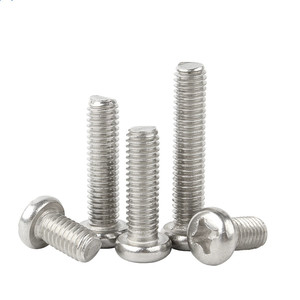 Tornillo de máquina de cabeza alomada de acero inoxidable 304 a precio de fábrica M2 M3 M4 M5 M6, tornillo de cabeza alomada con ranura cruzada, tornillo cruzado - Product Image 1