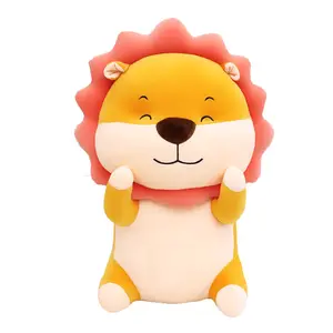 New Animal Stuffed Plush Toy Home Sofa Bed Decoration Cartoon Sun Flower Pig Lion Bunny Plush Pillow Gift for Children Girls