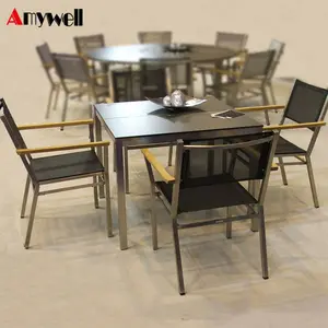 Amywell durable anti-uv solid core high pressure laminate hpl outdoor table