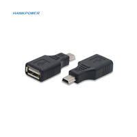 Adaptador USB a hembra a Mini USB macho OTG para coche AUX MP3 MP4 tabletas teléfonos U-Disk conector de datos