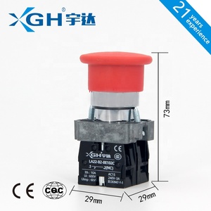 XB2-BT42 IP65 cấp dừng khẩn cấp Push-Pull push button chuyển vật liệu nhựa 10A Max. current 1NO 2NO 1no1nc kết hợp - Product Image 3