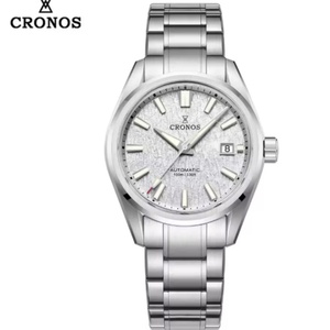 Cronos Men <b>Watch</b> 39mm <b>Automatic</b> Wristwatches White Dial Solid Links Sapphire 10 ATM L6037M - Product Image 1