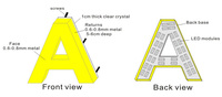 Letras LED de 4 pies, Letras Gigantes Iluminadas, Decoración para Bodas, Fiestas y Eventos, Señalización Interior y Exterior