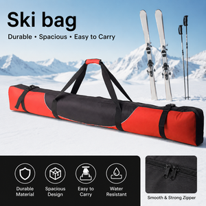 Sac de <span class=keywords><strong>ski</strong></span> simple entièrement rembourré en polyester robuste, imperméable, pour le transport de <span class=keywords><strong>ski</strong></span> et de snowboard, pour le rangement des équipements de sports de plein air - Product Image 1