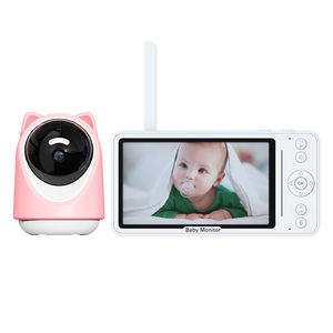Caméra de surveillance pour bébé 3MP avec téléphone et écran LCD 5.0 pouces Détecteur de mouvement audio bidirectionnel Moniteur pour bébé avec vision nocturne - Product Image 2