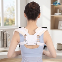 Nouvelle conception Orthèses de soutien dorsal supérieur Ceinture de soutien lombaire et des épaules Corset Bande de fixation claviculaire Confortable et respirant