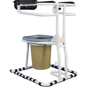 Asiento de inodoro para discapacitados, ancianos y embarazadas con diseño antideslizante de frente abierto, no eléctrico, capacidad de peso de 12 kg. - Product Image 1