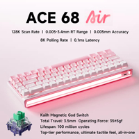 MCHOSE Ace68 Air 68 Keys Hot Swappable Hall Effect Optical Keyboard Ultra Low Latency Hot Swappable RGB Keyboard