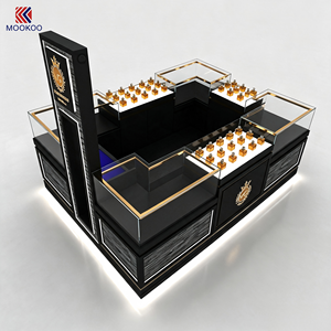 Comptoir de présentation de bijoux de luxe pour centre commercial, <span class=keywords><strong>vitrine</strong></span> en verre trempé avec éclairage LED, tour de logo lumineuse personnalisée pour centre commercial de vente au détail - Product Image 4