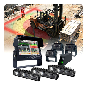 Nuovo Radar Panoramico <span class=keywords><strong>AI</strong></span> per Carrelli Elevatori con Luce di Avvertimento per Punti Ciechi, Sistema di Sicurezza LED Impermeabile IP67, Wireless Digitale 7'' - Product Image 1