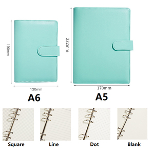 A5 A6 Yellow PU Leather Loose Leaf Personal Planner Wallet Money Organizer <strong>Cash</strong> <strong>Stuffing</strong> <strong>Binder</strong> for A6 Filler Paper - Product Image 6
