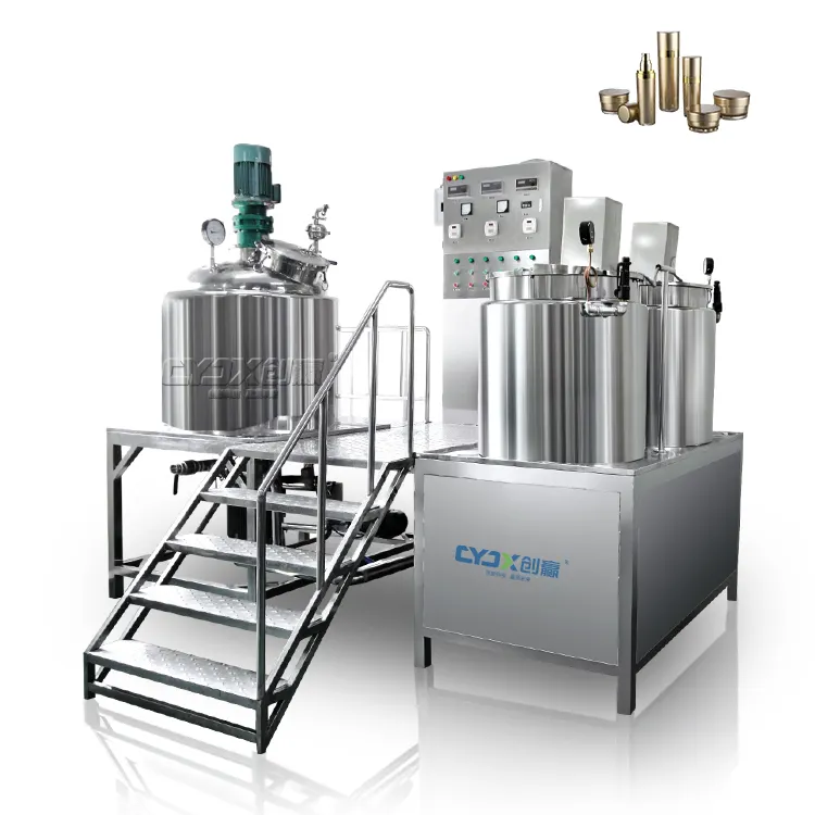 CYJX vacío neumático automático detergente líquido cosmético emulsionante crema loción homogeneizar Mezclador