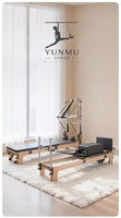 Machine de Pilates Reformer en Bois d'Érable Durable avec Tour Réglable Système F2 pour Studio de Pilates et Gymnase à Domicile - YUNMU YME13 Exercice de Santé