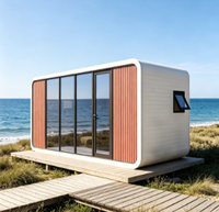 Capsule modulaire en acier Apple Home pour maison, jardin, hôpital ou immeuble de bureaux, pour appartement, hôtel ou villa