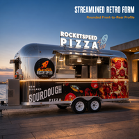 Remorque alimentaire mobile sur mesure de 16,40 pieds avec cuisine complète pour la vente de pizzas, de snacks, de bonbons et de frites en restauration rapide commerciale