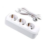 Prise de courant double européenne, rallonge électrique 10A/16A, 2 prises, homologuée CE-LVD, pour usage domestique général, charge