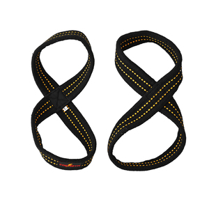 Wholesale Direct Thicken Durable Wrist Cuffs Figure 8 Straps Gym Weightlifting Straps for Sports Pull-ups <b>Weight</b> Lifting - Product Image 2